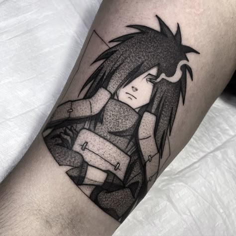 Naruto Tattoo Madara, Black And White Naruto Tattoos, Madara Uchiha Tattoo Ideas, Madara Tattoo Design, Madara Uchiha Tattoo Design, Whip Shading Tattoo Design, Madara Tattoo Ideas, Madara Uchiha Tattoo, Naruto Sleeve