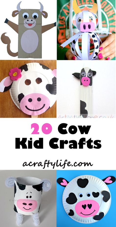 cow kid crafts - farm kid crafts - crafts for kids- acraftylife.com #preschool #craftsforkids #kidscrafts Cow Crafts, Cow Craft, Farm Animal Crafts, Farm Preschool, Farm Activities, Farm Kids, Farm Crafts, Arts And Crafts House, Craft Images