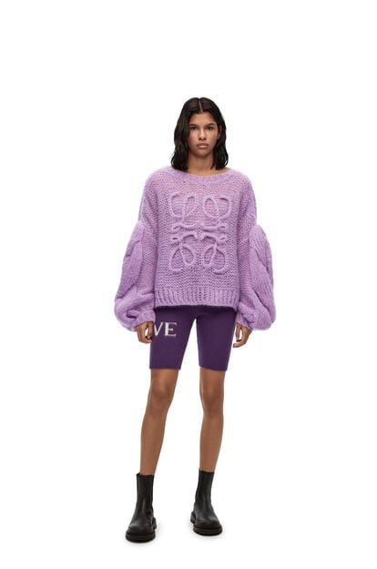 Loewe Sweater, Parma Violets, Spell Designs, Loose Knit Sweaters, Mohair Sweater, Purple Sweater, Style Crush, Parma, Balloon Sleeves