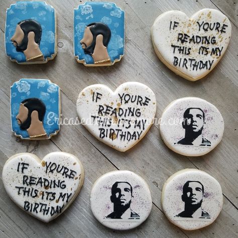 Drake Cookies Decorated, Drake Themed Party Birthday Ideas, Drake Invitations, Drake 30th Birthday Party, Drake Party Decorations, Drake Bday Party, Drake Cupcakes, Drake Birthday Party Theme, Drake Party Theme