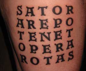 Sator Rotas Square on my leg Square Tattoo, New Tattoos, Tattoo Quotes, Tattoo Designs, Tattoo Ideas, Square, Tattoos, Saying Goodbye, I Love