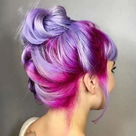 12 Best Pink, Purple and Blue Hairstyles for 2024 – Hairstyle Camp Pink And Blue Balayage, Pink And Purple Short Hair, Pink Purple And Blue Hair, Pink Purple Blue Hair, Purple Highlights Blonde Hair, Highlights 2024, Icy Blue Hair, Blue Hairstyles, Half And Half Hair