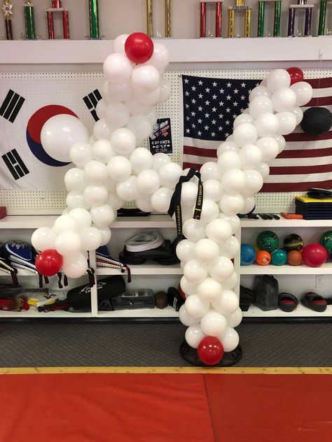 Taekwondo Birthday Party, Karate Decorations, Karate Party Decorations, Karate Inspiration, Karate Belt Colors, Karate Party, Karate Birthday, Taekwondo Girl, Karate Belt