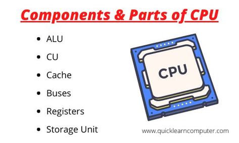 Parts of CPU Parts Of Cpu, Central Processing Unit, Computer Science, Storage Unit, Science, The Unit