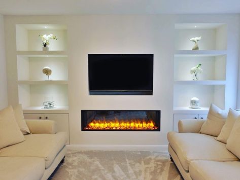 Feature Wall Living Room, Media Room Design, Living Room Wall Units, Elegant Living Room Decor, Built In Shelves Living Room, Living Room Decor Gray, Living Room Built Ins, Living Room Decor Fireplace, Open Plan Living Room