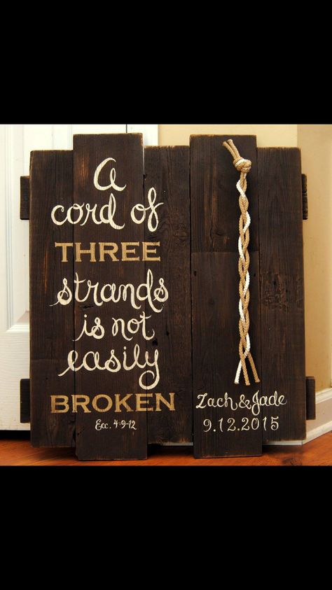 A cord of three strands Wedding Spiritual, Wedding Decorations Candles, Cord Of 3 Strands, Running In Heels, Wedding Christian, Wedding Vow Renewal Ceremony, Vowel Renewal, Cord Of Three Strands, Tie The Knot Wedding