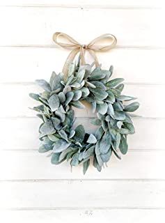 Wreath Window, Window Wreath, Wreath Wall Decor, Lambs Ear Wreath, Winter Wreaths, Small Wreaths, Mini Wreaths, Farmhouse Ideas, Christmas Wreaths For Front Door