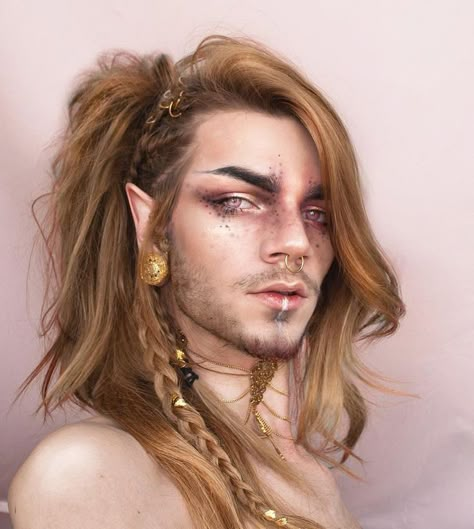 Nils Kuiper, Sick Makeup, Photographie Portrait Inspiration, Male Makeup, Elf Makeup, Corte De Cabelo Masculino, Fantasy Makeup, Hair Reference, How To Draw Hair