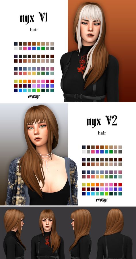 Sims 4 Two Toned Hair Cc, Mods Sims 4, The Sims 4 Pc, Sims 4 Anime, Pelo Sims, The Sims 4 Packs, Sims 4 Mm Cc, Sims 4 Gameplay, Sims 4 Characters