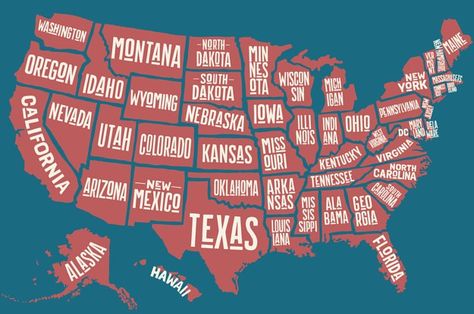 How well do you really know the names of the states? State Names, Pastel Color Schemes, America Map, United States Map, Usa Map, U.s. States, State Map, Us Map, The Washington Post