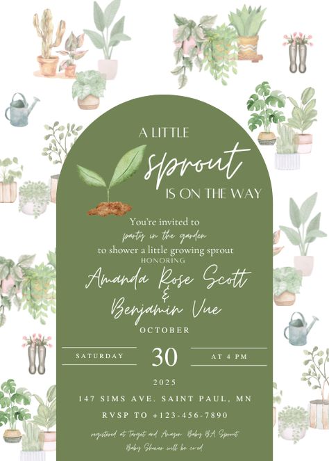 A Little Sprout Is On The Way, Little Sprout Baby Shower Theme, March Baby Shower Ideas, March Baby Shower, Rose Scott, March Baby, Elegant Baby Shower, Bee Baby, Bee Baby Shower