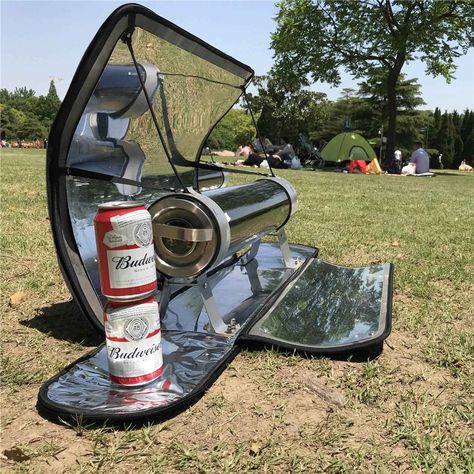 Solar Oven Portable Oven - 4.5L Stove Solar Cooker Kit BBQ Grill Solar Oven with Portable Case Outdoor Solar Grilling Oven - AliExpress Barbecue Portable, Portable Oven, Solar Cooking, Grill Stand, Solar Cooker, Solar Tubes, Solar Stove, Outdoor Bbq Grill, Solar Oven