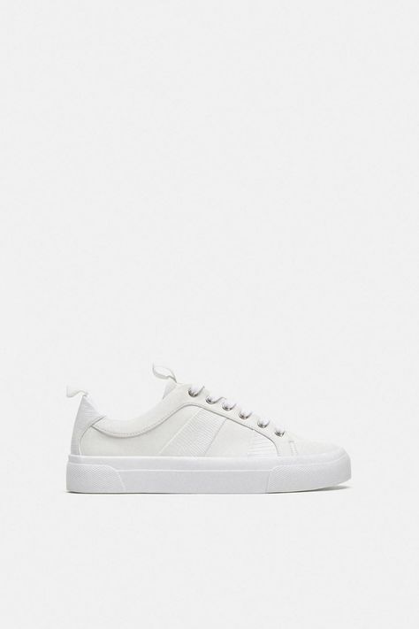 Zara Classic White Plimsoll White Plimsolls, Bags Online Shopping, Buy Shoes Online, Buy Shoes, Vans Old Skool Sneaker, Zara United States, Online Bags, White Sneakers, Shoes For Women