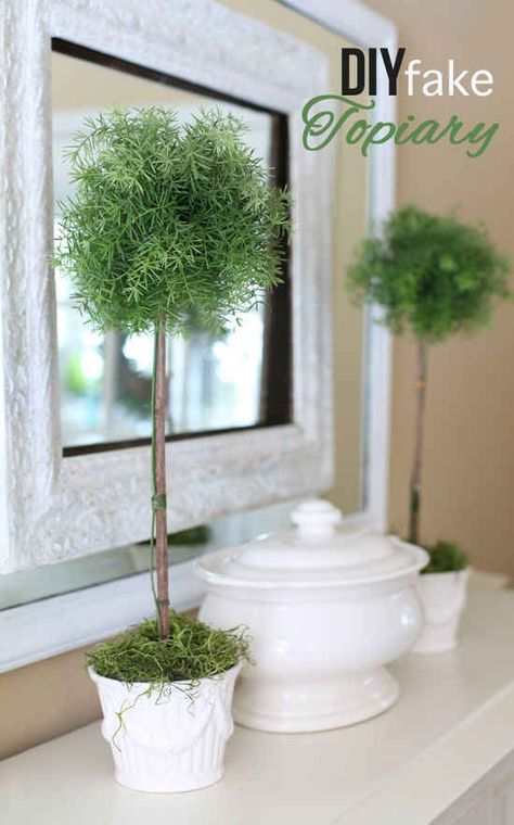 Diy Topiary, Topiary Diy, Artificial Plants Indoor, Fake Plants Decor, Plant Projects, Topiary Trees, Topiaries, Fake Plants, Tutorial Diy