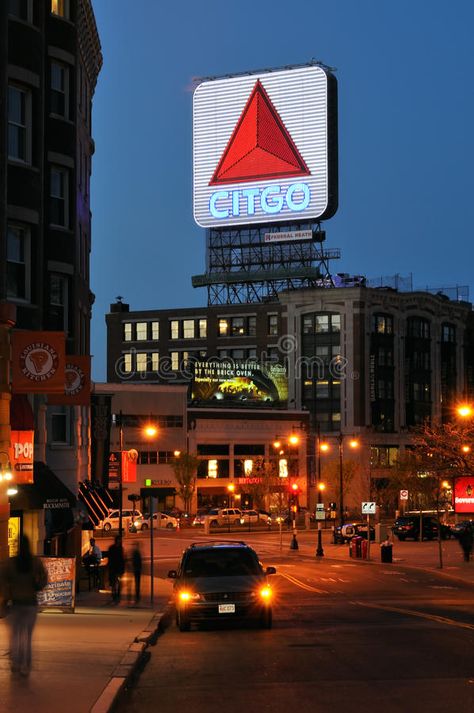 Citgo Sign at Night, a Boston Landmark. Citgo Sign, a Boston landmark in Kenmore , #Aff, #Boston, #Landmark, #landmark, #Citgo, #Sign #ad Citgo Sign, Boston Baseball, Fenway Park, Logo Icon, Stock Photography Free, Image Photography, Editorial Photography, Interesting Art, At Night