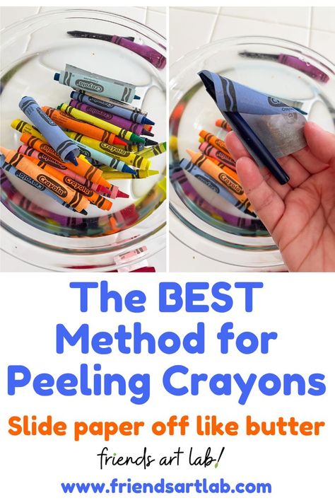 Save tons of time by using this method for peeling crayons! A fun preschool crayon activity. Homemade Crayons, Crayon Activities, Alphabet Crayons, Crayon Art, Easy Homemade, Crayon, Craft Projects, Preschool, Alphabet