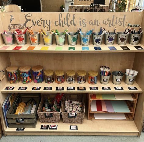 Homey Classroom Ideas, Creative Corner Ideas, Creative Area Eyfs, Reception Classroom Ideas, Nursery Room Ideas Childcare, Montessori Classroom Layout, Preschool Room Ideas, Prep Classroom, Year 1 Classroom