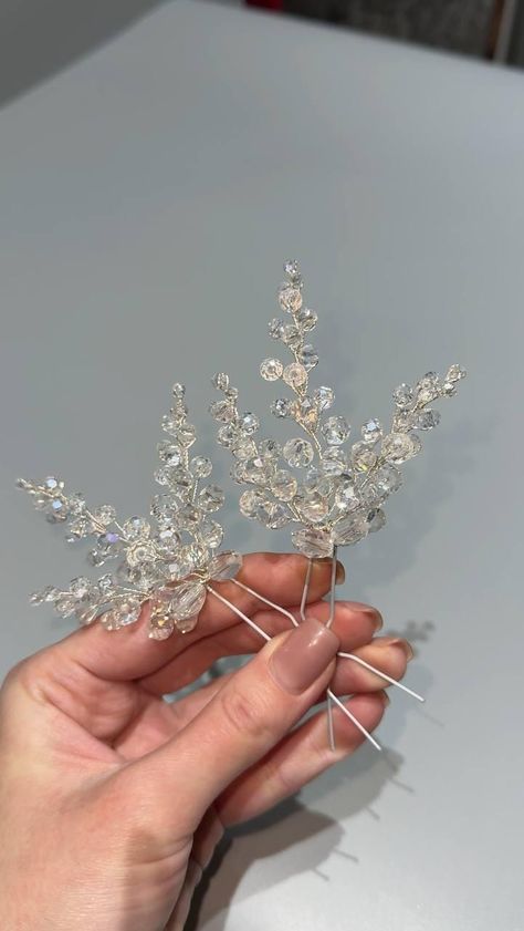 Add a touch of elegance to your bridal look with these delicate handcrafted hair pins. Designed with high-quality crystals, these lightweight and flexible hair accessories are perfect for brides, bridesmaids, and special occasions. 💎 Features: ✔ Handmade with premium crystals ✔ Lightweight and comfortable to wear ✔ Flexible wire base for easy styling ✔ Available in a set of 2 or 3 (custom quantity possible) ✔ Perfect for bridal updos, half-up hairstyles, or loose waves These timeless wedding hairpins are ideal for creating a classic, boho, or vintage-inspired bridal look. Whether you wear them alone for a subtle touch of sparkle or combine them with a veil or other accessories, they will beautifully enhance your hairstyle. 🎁 Perfect as a gift for brides, bridesmaids, or anyone looking fo Bridal Updos, Bridal Updo, Hair Jewelry Wedding, Bridal Hair Pins, Half Up Hair, Crystal Wedding, Your Hairstyle, Loose Waves, Timeless Wedding