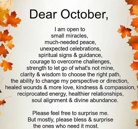 October is very Special month for me👀 October Motivation, Dear October, October Vibes, Morning Words, Akashic Records, Morning Affirmations, Calgary Alberta, Morning Motivation, Morning Messages