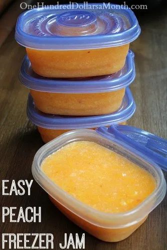 Peach Freezer Jam, Freezer Jam Recipes, Peach Dessert, Jam Recipes Homemade, Canning Jam, Freezer Jam, Peach Jam, Jam And Jelly, Jelly Recipes