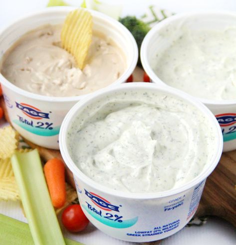 Easy Greek Yogurt Dips - 3 Ways! #greekyogurt #familyfreshmeals #dips #weightwatchers #ww #healthydip #yogurt #ranch #dill #frenchonion #healthy #proteindip #protein Greek Yogurt Veggie Dip, Yogurt Dips, Power School, Keto Diet Vegetables, Study Snacks, Greek Yogurt Dips, Power Snacks, Keto Diet Results, Healthy Protein Snacks