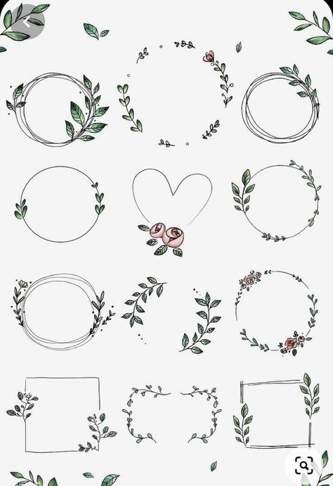 Notesbog Design, Wreath Vector, Doodle Floral, Kasut Wanita, Idee Cricut, Desain Quilling, Pola Bordir, Scrapbook Videos, Floral Doodle