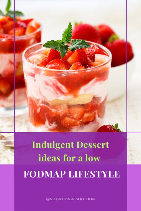 Indulgent Dessert ideas for a low FODMAP lifestyle Fodmap Desserts Easy, Low Fodmap Desserts Easy, Lowfodmap Easy Breakfast, Low Fodmap Strawberry Recipes, Low Fodmap Desserts, Low Fod Map Dessert, Ibs Meal Plan Fodmap Diet, Lowfod Map, Gluten Free Ginger Snaps