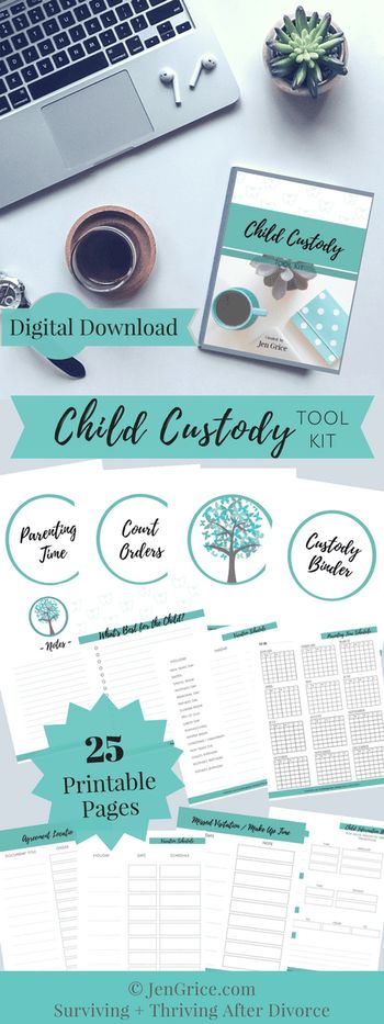 Create a child custody, documentation binder with this binder kit for during or after divorce. For single moms too. Custody Documentation, Child Rights, Divorce Recovery, Parenting Style, Binder Printables, Divorce Process, Divorce Papers, School Binder, Parenting Plan