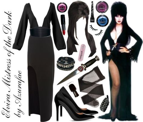 This morning, I was looking through my YouTube subscription emails, and saw a Elvira makeup tutorial by Cherry Dollface. I've seen Elvira's ... Elvira Makeup, Lilly Munster, Elvira Costume, Elvira Dress, Elvira Movies, Dark Costumes, Lily Munster, Cassandra Peterson, Elvira Mistress Of The Dark