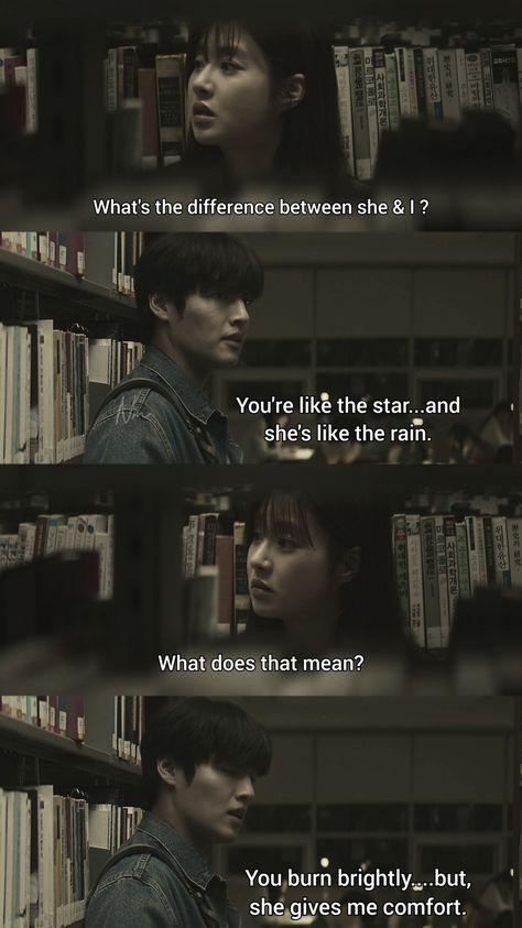 Waiting For Rain Korean Movie, Korean Movie Quotes, Love Letter Movie, Movie Quotes Deep, Cdrama Aesthetic, Waiting For Rain, Rain Lover, Movie Recs, Quotes Drama Korea