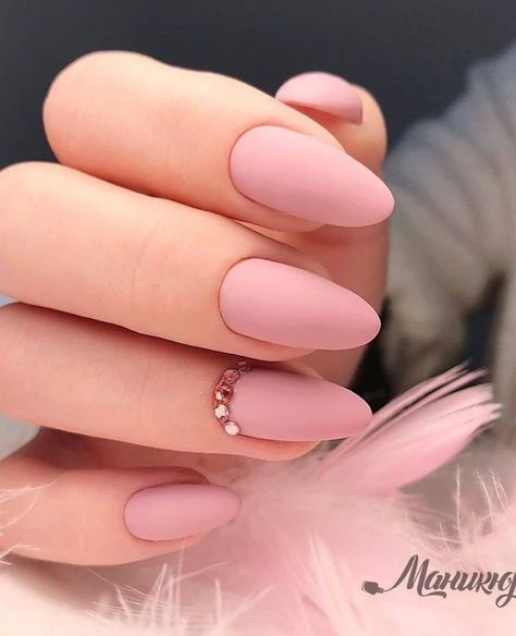 Pink matte nails Nails Design Ideas Pink, Almond Nails Pink, Matte Pink Nails, Boho Nails, Nails Design Ideas, Matte Nails Design, Casual Nails, Almond Nails Designs, Elegant Nails