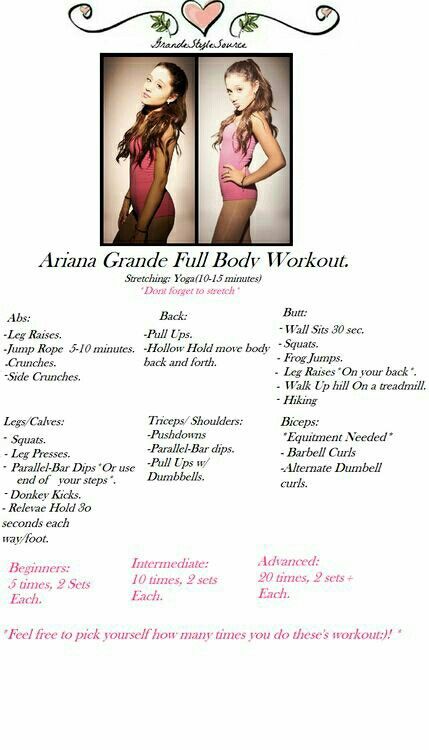 . Ariana Grande Full Body, Ariana Grande Diet, Workout Photos, Body Squats, Summer Body Workout Plan, Summer Body Workouts, Workout Program, Celebrity Workout, Quick Workout