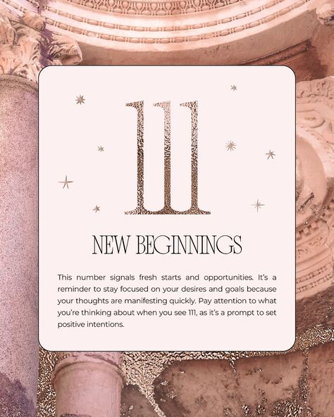 Angel number 111 meaning   #spiritualawakening #angelnumbers #numerology #higherself #111 #horoscope #zodiac #starsigns #zodiacsigns #astrology #horoscopes #channeledmessage #oracle #starseed #lightworker #humandesign #spiritualawakening #spiritualjourney #manifestation #psychic #psychicmedium #divinefeminine #tarot #cosmic #lawofattraction #ascension 111 Numerology, Numbers And Their Meanings, What Are Angel Numbers, Numerology 111, 111 Meaning, 2025 Manifestation, Mystical Aesthetic, Numerology Horoscope, Seeing 111