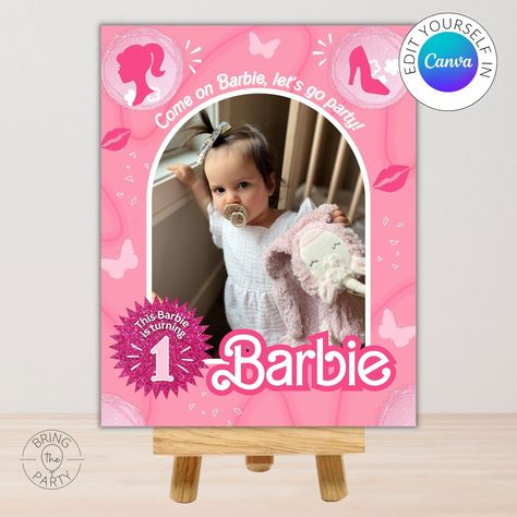 Welcome Boards, Barbie Birthday, Birthday Decorations, Printed Items, Digital Prints, Birthday, Canvas