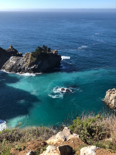 Big sur, pacific ocean shore, blue shores, california Cliffs Painting, Ocean Float, Federal Way Washington, Ocean Shore, Ocean Shores, Sea Colour, Ocean Pictures, Painting Inspo, Big Sur