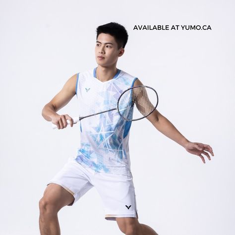 TK-RYUGA II PRO is equipped with upgraded technology with increased rigidity, and the offensive energy burst!⁠ ⁠ @lee_chiahao604 is shown also wearing Victor T-40002 Badminton Unisex Sleeveless Shirt.⁠ ⁠ Both available at Yumo Pro Shop YUMO.CA Tournament Games, Sport Shirt Design, Tennis Table, Table Tennis, Sleeveless Shirt, Badminton, Sports Shirts, White T, Tennis