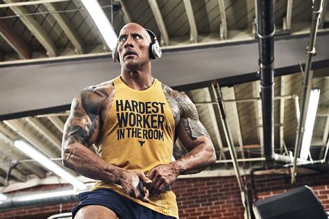 The Rock's Diet and Workout Plan | Man of Many The Rock Workout Plan, Rock Workout Playlist, Work Out Playlist, The Rock Muscles, Dwayne Johnson Workout, Rock Workout, Chest Day Workout, The Rock Workout, Weekly Workout Routines