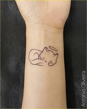 Kitten Memorial Tattoo, Cat Name Tattoo, Mini Tattoos Cat, Mother Tattoos For Children, Kitten Tattoo, Cat Tattoo Simple, Cute Cat Tattoo, Tribute Tattoos, L Tattoo