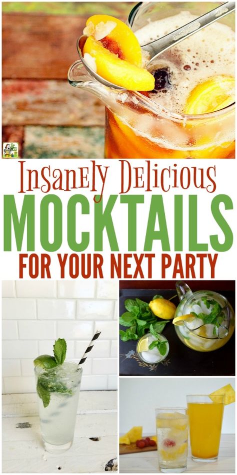 Simple Mocktail Recipes You'll LOVE! #Mocktails #MocktailRecipes #NonAlcoholic Simple Mocktail, Tail Ideas, Cranberry Sangria, Easy Mocktail Recipes, York Peppermint Patty, Low Carb Drinks, Mocktail Recipes, Infused Water Recipes, Easy Drink Recipes