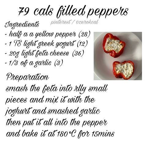 Low Cal Meals For Picky Eaters, Wl Food Ideas, Anas Recipes, L0w Cal Recipe, Low Calorie Recipes Lunch, Low Cal Recipes Under 100, Low Cal Stuffed Peppers, Low Cal Food Ed, Low Cal Recipe