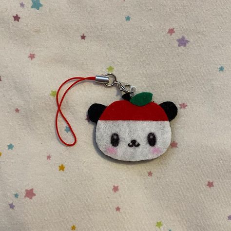 DM TO PURCHASE: Handmade Pandapple Felt Keychain
NO... - Depop Pandapple Sanrio, Felt Plushie, Felt Keychain, Kawaii Bag, Diy Keychain, Felt Diy, Felt Fabric, Fabric Bag, Felting Projects