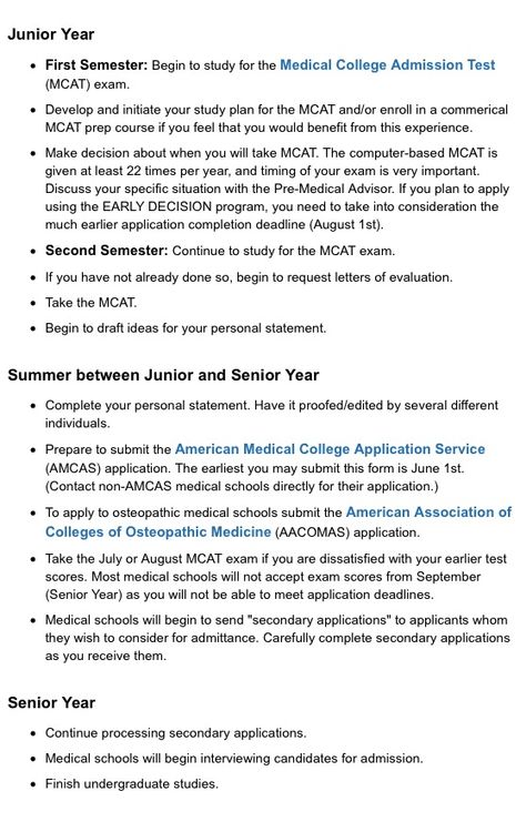 UW-Milwaukee Pre Med Suggested Timeline of Activities Part 2 Med School Schedule, Pre Med Tips, Premed Advice, Pre Med Aesthetic, Med Student Humor, Uw Milwaukee, Med School Prep, Pre Med Motivation, Law School Prep