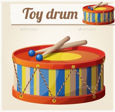 Vintage Toy Drum 2 Drums Wallpaper, Toy Drum, Realistic Cartoons, Illustration Series, Homemade 3d Printer, Music Themed, Children's Toys, Drum Set, Toy Soldiers