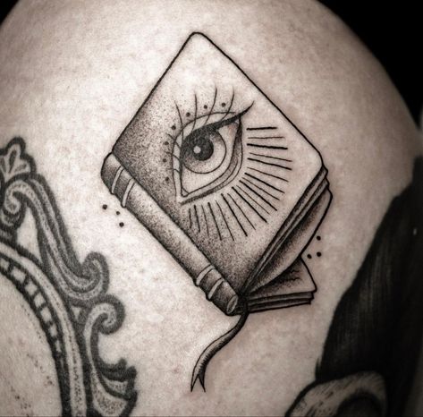 #spellbook #spellbooktattoo #witchytattoo #magicaltattoo #spooky #witches #salem #alleseeingeye Salem Witch Tattoo Ideas, Salem Tattoo Ideas, Salem Tattoo, Massachusetts Tattoo, Building Tattoo, Witch Tattoo, Salem Witch, Spell Book, All Tattoos