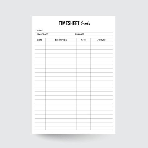 Timesheet Card,Time Card,Work Hours Log,Working Hours Log,Employee Time Tracker,Time Log,Printable Time Sheets,Work Log,weekly timesheet,work time log,time log tracker Time Cards Printable Employee, Time Tracker, Self Care Bullet Journal, Work Time, Working Hours, Printable Cards, Favorite Things, Bullet Journal, Log