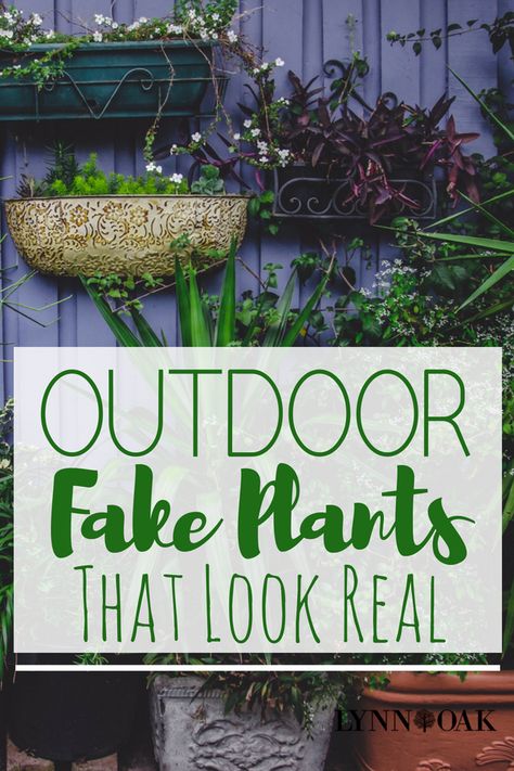 Decorating the porch with outdoor fake plants that look real! #fakeplants #outdoorliving #outdoordecor #plants #outdoorplants Outdoor Fake Plants, Faux Outdoor Plants, Fake Hanging Plants, Rustic Outdoor Decor, Boxwood Plant, Pink Letters, Fake Plants Decor, Fake Trees, Hanging Plants Indoor