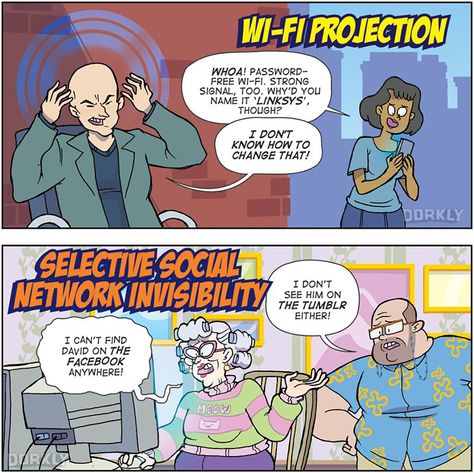 A Comic Featuring Seven People With ‘Mildly Convenient’ Mutant Powers by Dorkly Mutant Powers, Different People, Funny Posts, Social Network, Comic Book Cover, Comics, Memes, Funny