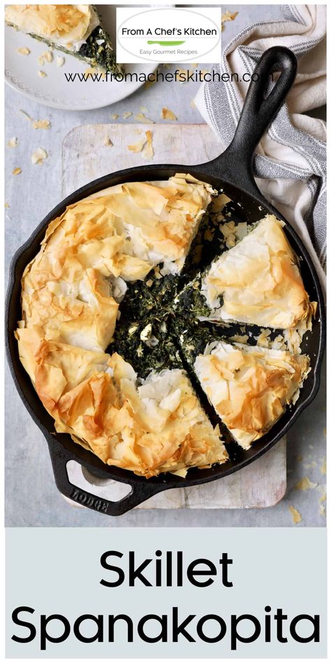 Spinach And Feta Pie, Burek Recipe, Greek Vegetarian, Feta Pie, Spanakopita Recipe, Greek Spinach, Greek Spinach Pie, Phyllo Pastry, Spinach Pie