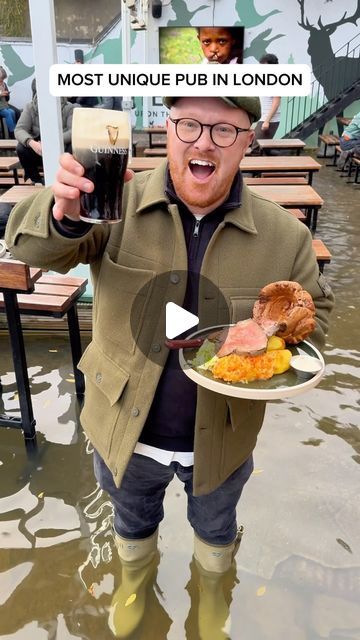 Eating With Tod on Instagram: "LONDON’S MOST UNQIUE PUB 💦 

This is the pub that floods. The white cross in Richmond floods in high tide, submerging the beer garden leaving people stranded in trainers! It’s brilliant and the experience is hilarious 🤣 

📍 @thewhitecrosspub 
@lsupco (paddle boarding) 

⭐️ If you can’t take a date, take a mate! Tag tag tag x 

#pub #pubs #london #flooding #londoncity #london🇬🇧 #unique #uniqueexperience #foodreview #funny #reels" Instagram London, The Pub, White Cross, The Beer, High Tide, Beer Garden, Food Reviews, London Travel, London City