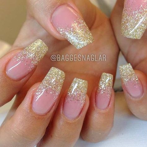 Nails With Glitter, Golden Nails, Maroon Nails, Ombre Nails Glitter, Best Nail Art Designs, Trendy Nail, Trendy Nail Art, Prom Nails, Nail Art Ideas